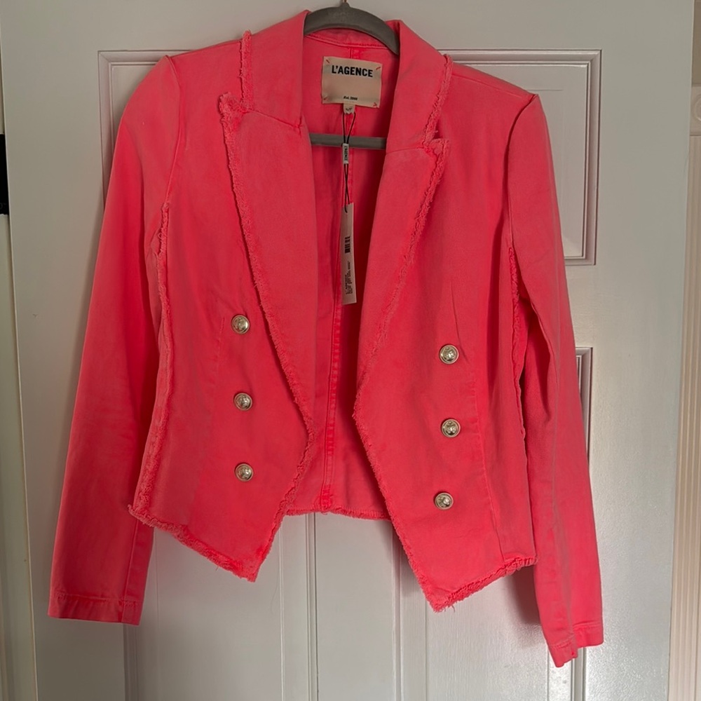 L'AGENCE Pink Tailored Blazer Jackets